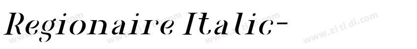 Regionaire Italic字体转换